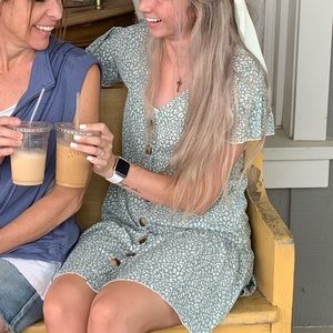 Green Leopard Print Mini Dress